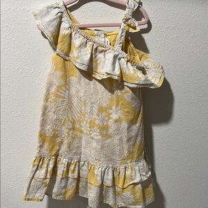 Janie And Jack Floral Yellow and White Kids Dress size 3